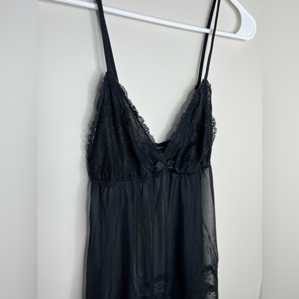 Lace and mesh, sexy nightgown, chemise, babydoll lingerie. Small. - Picture 3 of 6